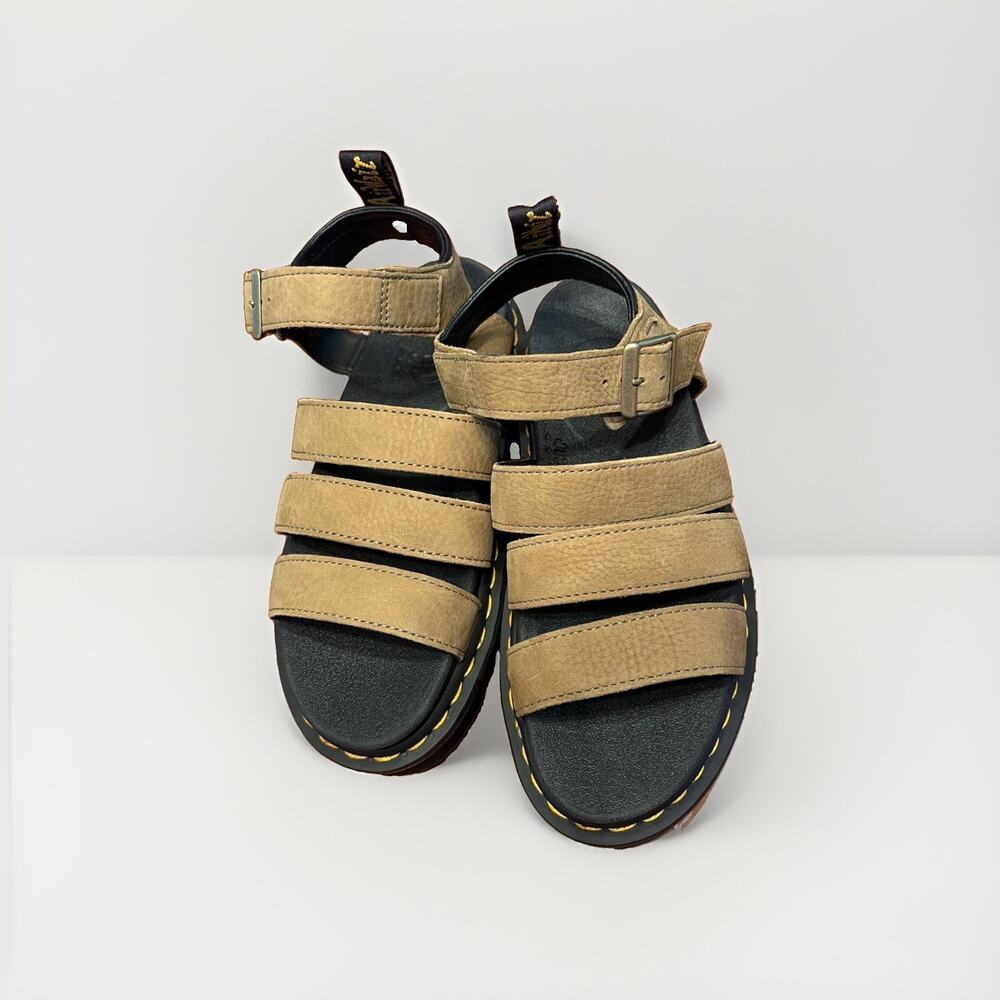 DR Doc Martens Blaire Leather Sandals Platform Woman's Brown / Black UK 5 US 7